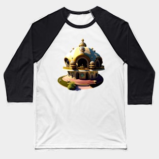 Parnassus Round Futuristic Art Nouveau Palace House Baseball T-Shirt